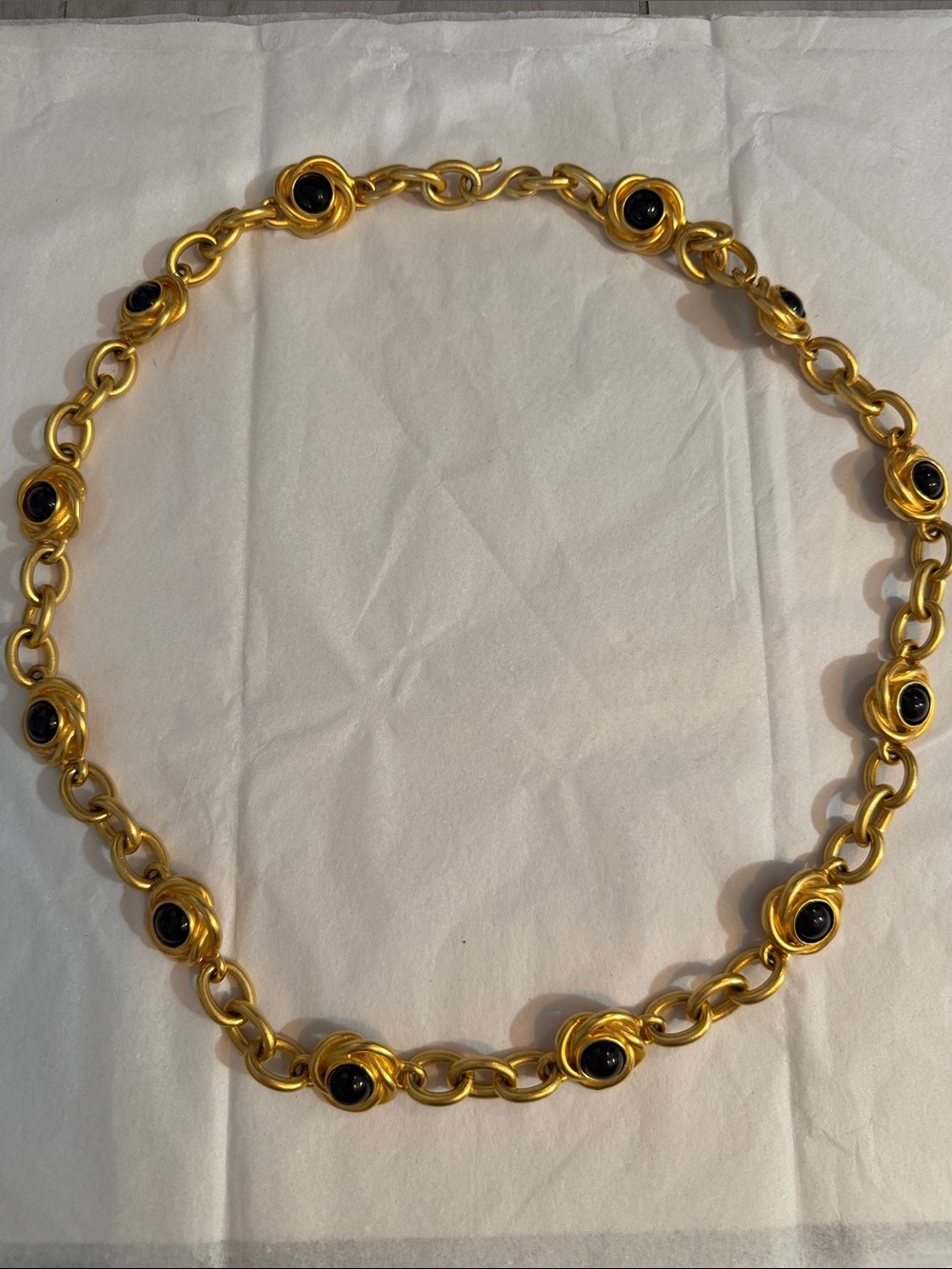 Robert Lee Morris x Donna Karan Gold Plated Brass Necklace/Belt 1986